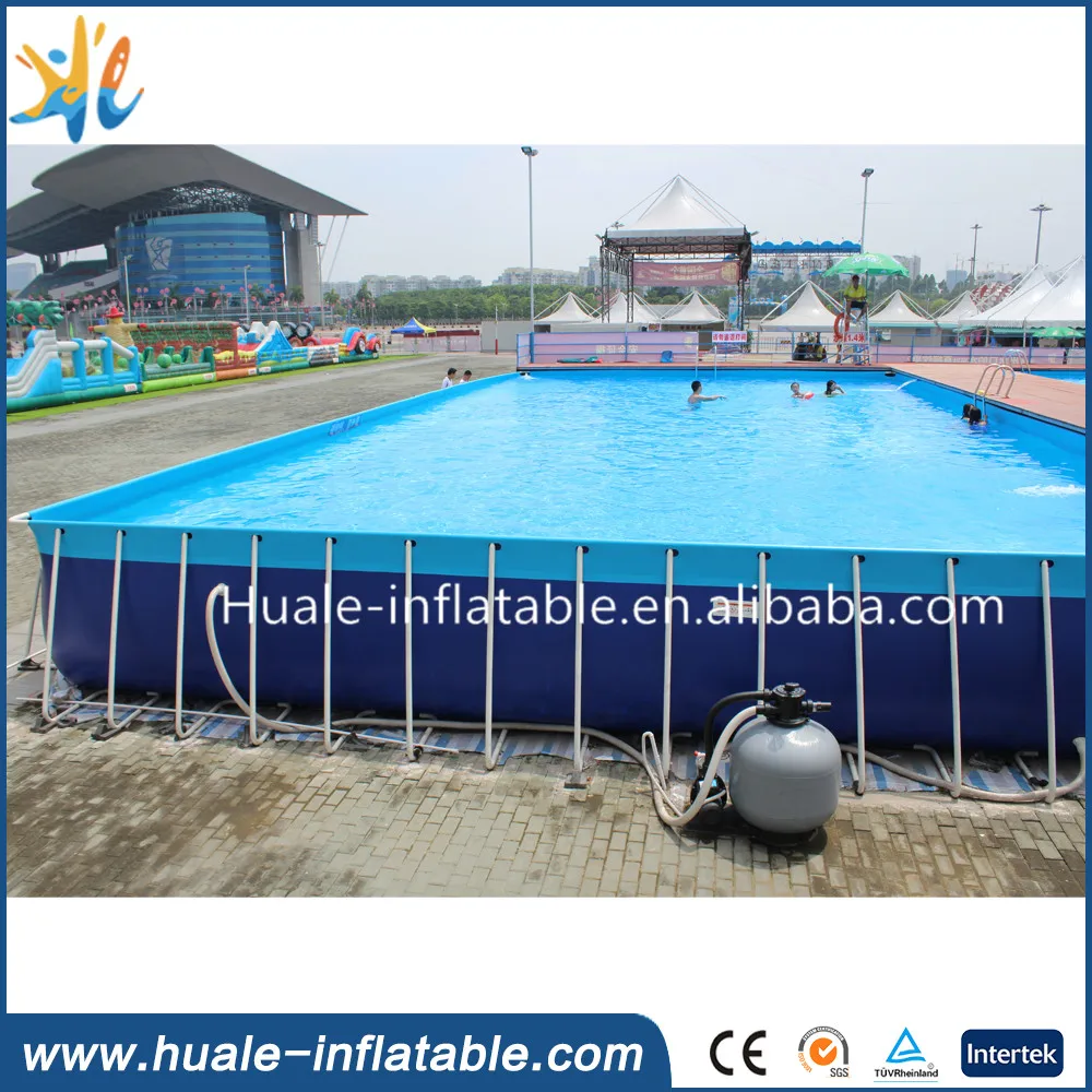 Большой ПВХ Портативный Металлический Каркас Плавательный Бассейн для