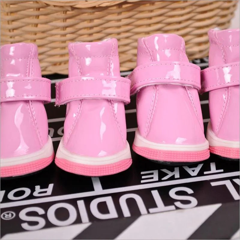 2017 Лидер продаж Пэт собака обувь осень-зима из PU искусственной кожи нескользящая