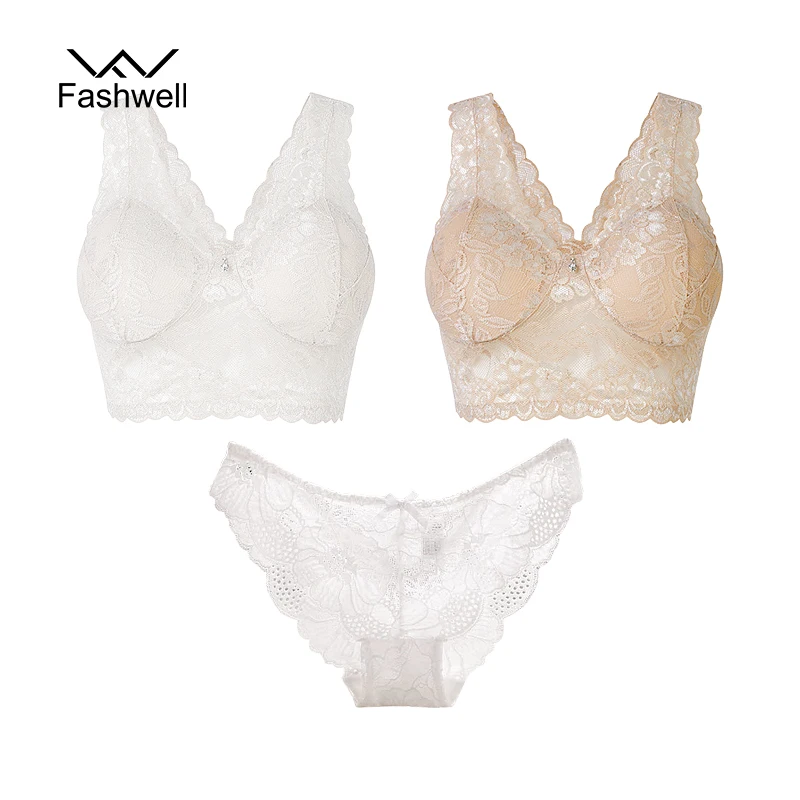 Сексуальный кружевной мягкий бюстгальтер плюс размер для женщин нижнее белье с