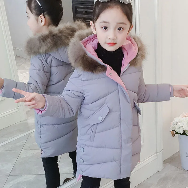 Новинка 2018 года Детская верхняя одежда топы зимняя куртка для девочек модное