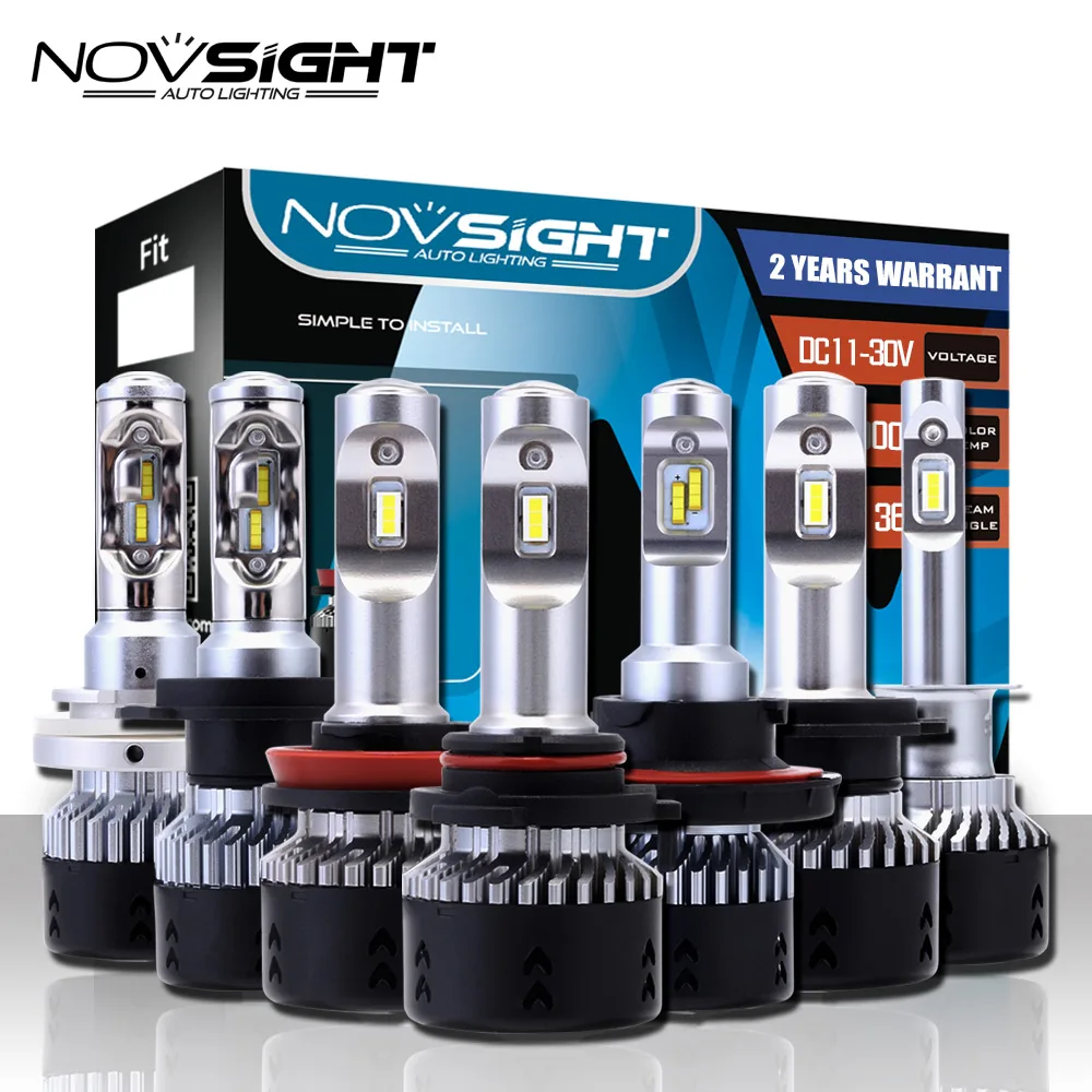 NOVSIGHT H4 H11/H8/H16jp H7 светодиодный автомобилей головной светильник s лампы 70W 10000LM H15 Hi/короче спереди и длиннее сзади) противотуманный автомобильный светильник s H1 H3 9005 9006 Фары Светильник D40