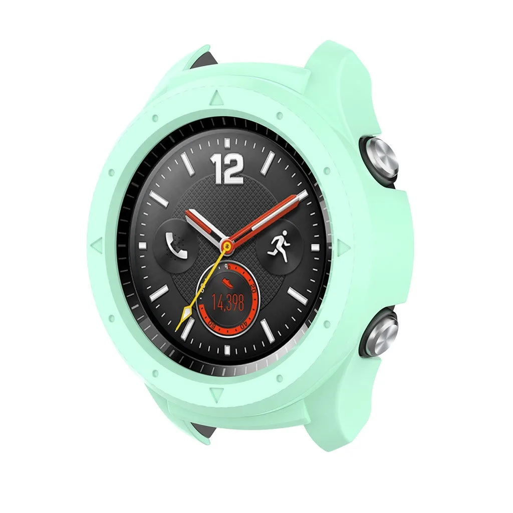 Модные спортивные мужские чехлы для часов для huawei watch 2, умные часы, PC чехол, оболочка, силиконовая рамка, защитная, прочная, легко снимается