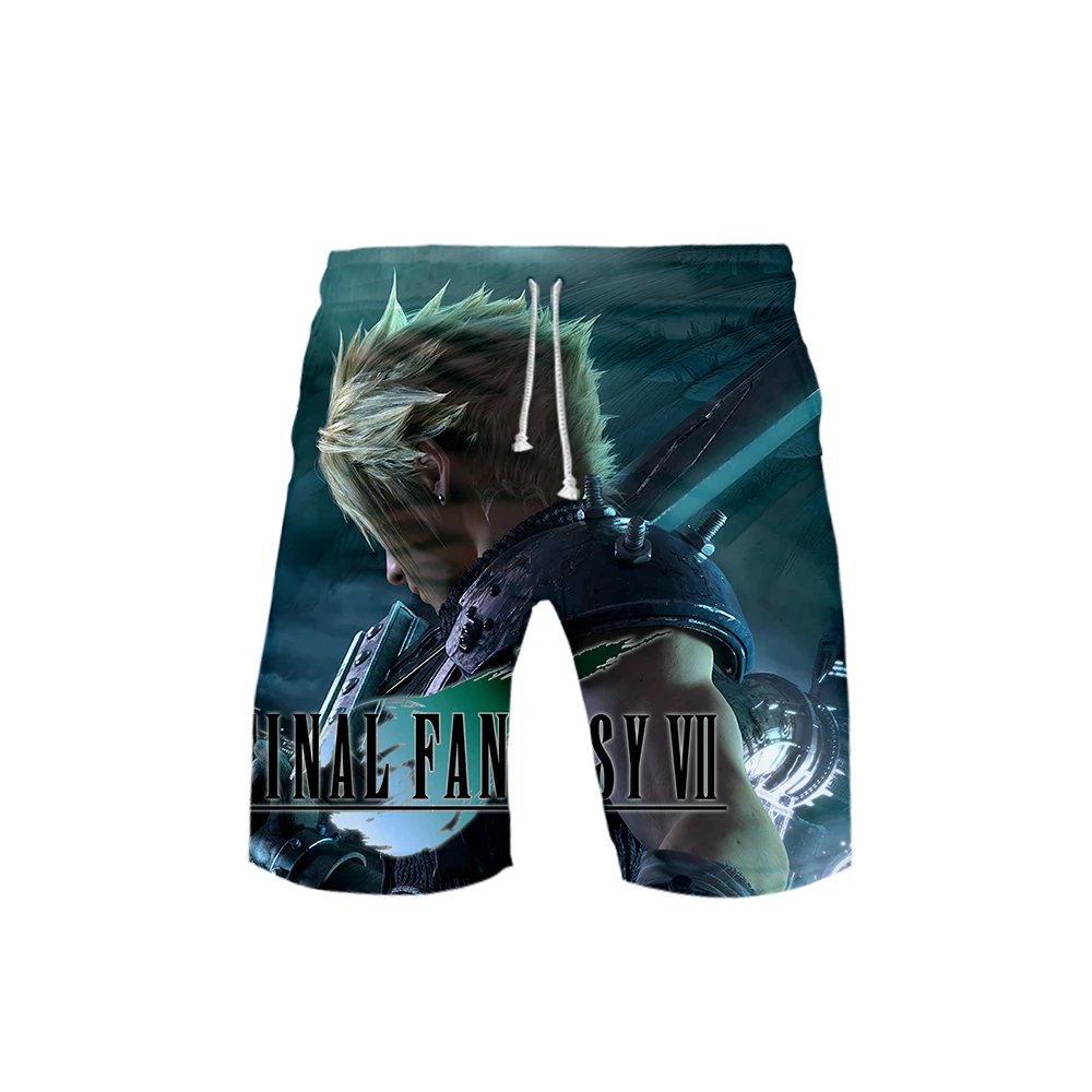 Final Fantasy VII повседневные мужские шорты детские пляжные с 3D принтом FF7 хит продаж