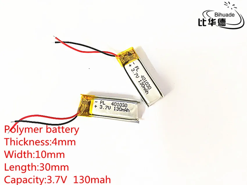 

5pcs 3.7V,130mAH,401030 PLIB; polymer lithium ion / Li-ion battery for GPS,mp3,mp4,mp5,dvd,bluetooth,model toy mobile bluetooth
