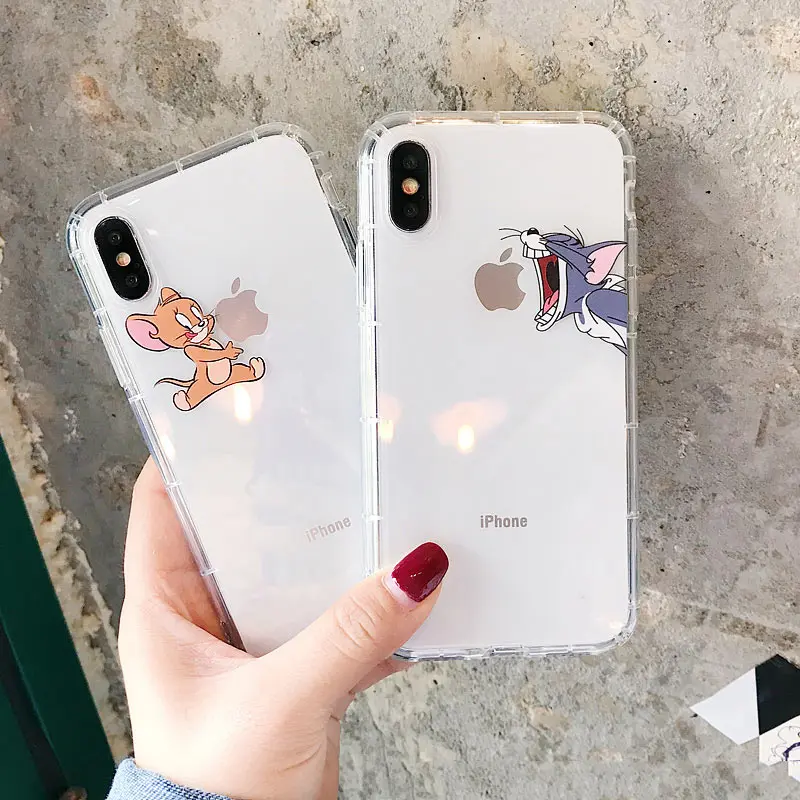 Чехол для iPhone X Xr Xs Max 8 7 Plus милый мультфильм прозрачный силикон чехол 6 6s 6plus мягкий