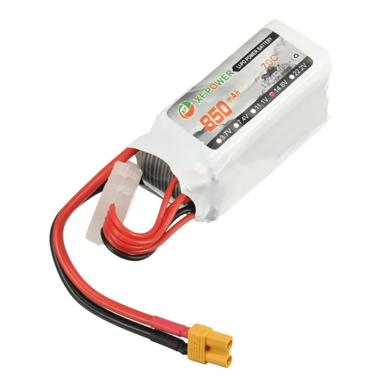 Фото Перезаряжаемые Lipo Батарея XF Мощность 14 8 V 850 мА/ч 4S 70C XT30 штепсельной вилки Перезаряжаемые Lipo Батарея XF Мощность 14 8 V 850 мА/ч 4S 70C XT30 штепсельной вилки