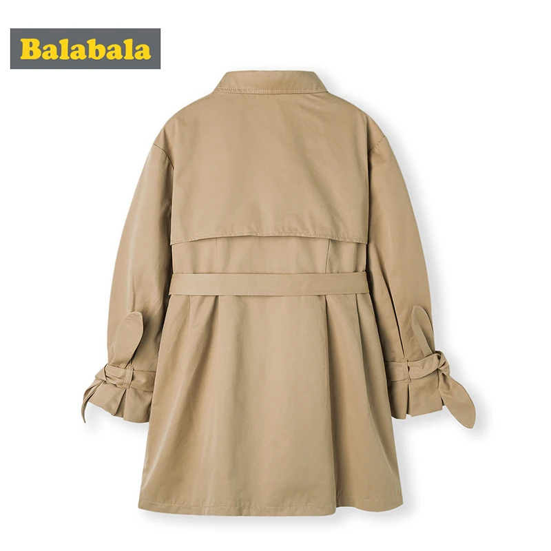 Balabala/Длинная ветровка для девочек Детский плащ Сезон осень Новинка 2019 года