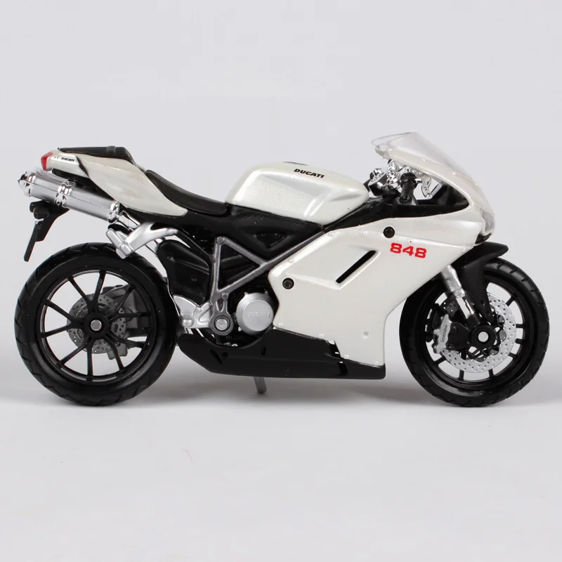 Maisto 1:18 Ducati pearl white литье под давлением для мотоцикла 848 крутой любителей коллекции