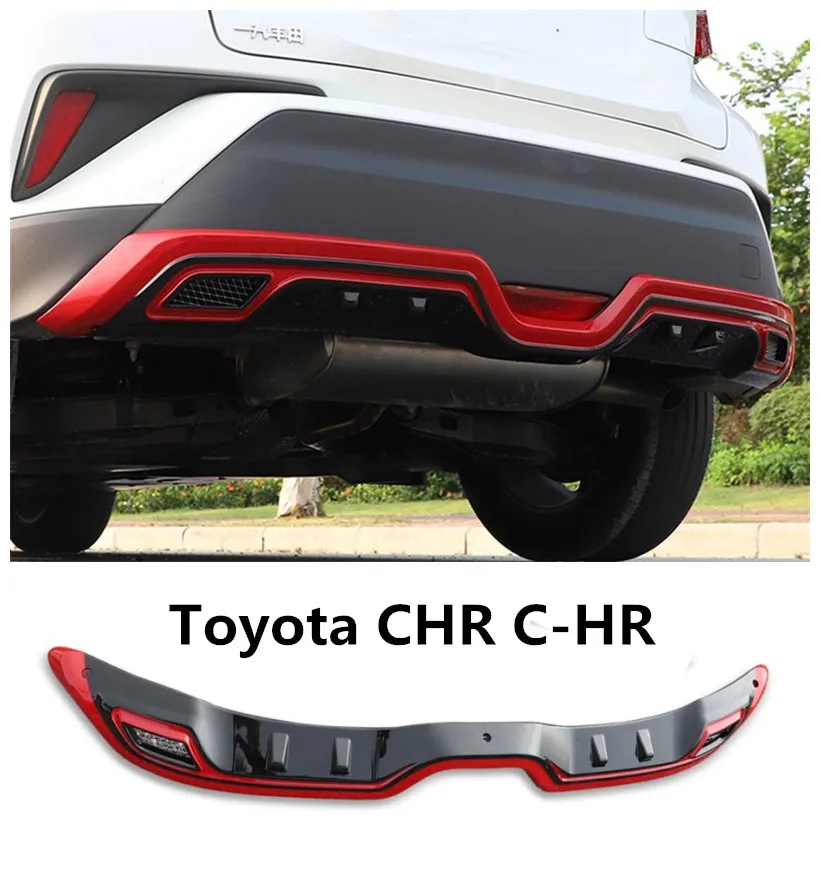 Для Toyota CHR C HR 2017 2018 2019 задний бампер диффузор гвардии опорная плита Высокое