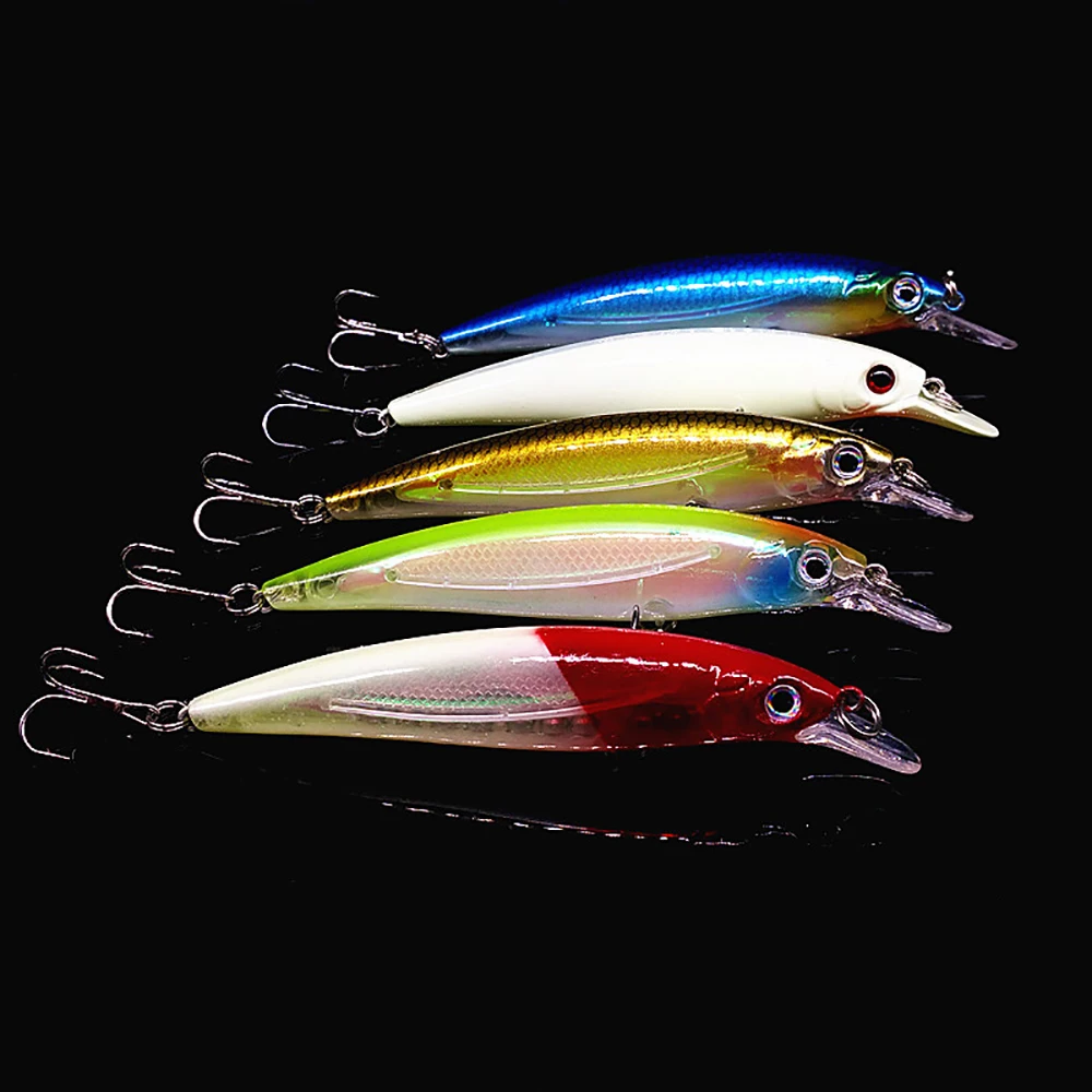

11 cm 13.5g Bass fish Fishing Lure Minnow Hard Bait Treble Hook Pesca Tackle Lures baits Crank Cranbait swimbait wobbler 3D Eyes