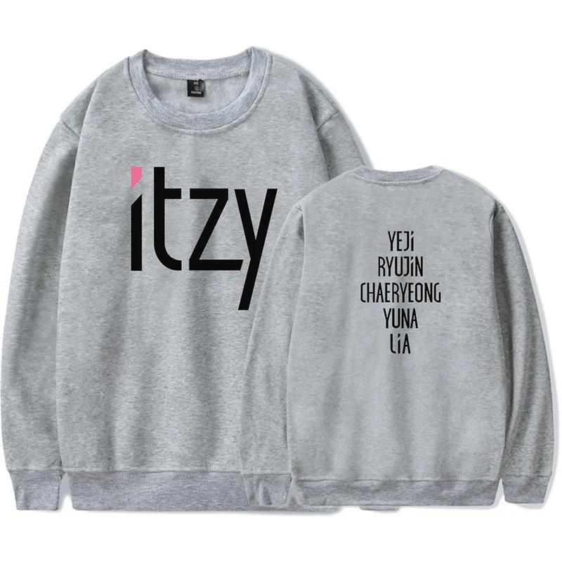 Новые модные толстовки с капюшоном Kpop Itzy принтом для мужчин и женщин Свитшот без