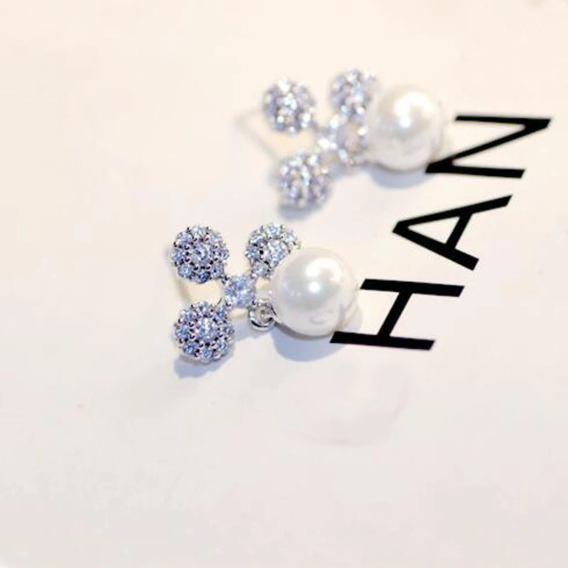 2017 Новое Прибытие БОЛЬШОЙ Циркония Серьги Длинные Большой Кисточкой Серебро S925