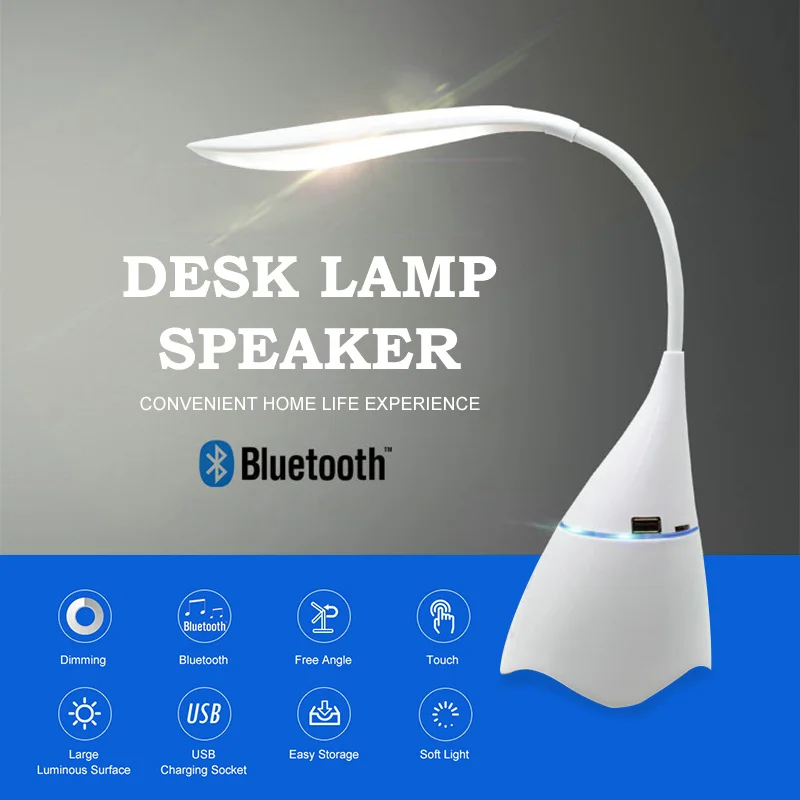 Беспроводная Настольная лампа с Bluetooth перезаряжаемый ночник регулируемой