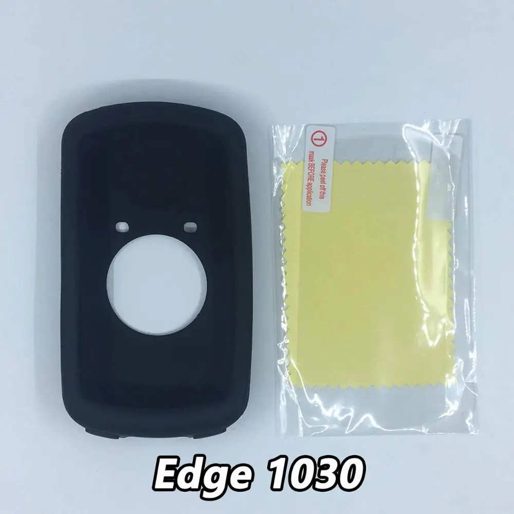 Силиконовый противоударный защитный чехол для Garmin Edge 1030 1000 810 800 MTB дорожный велосипед компьютер gps с пленкой - Цвет: Edge 1030