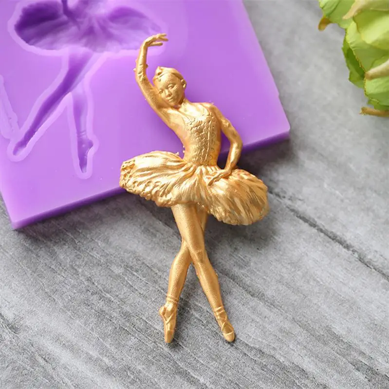 Sugarcraft 1 шт. Фея силиконовые формы 3D Ангел девушка помадка Шоколадные конфеты формы кухня Выпечка DIY аксессуары - Цвет: Dancing Girl
