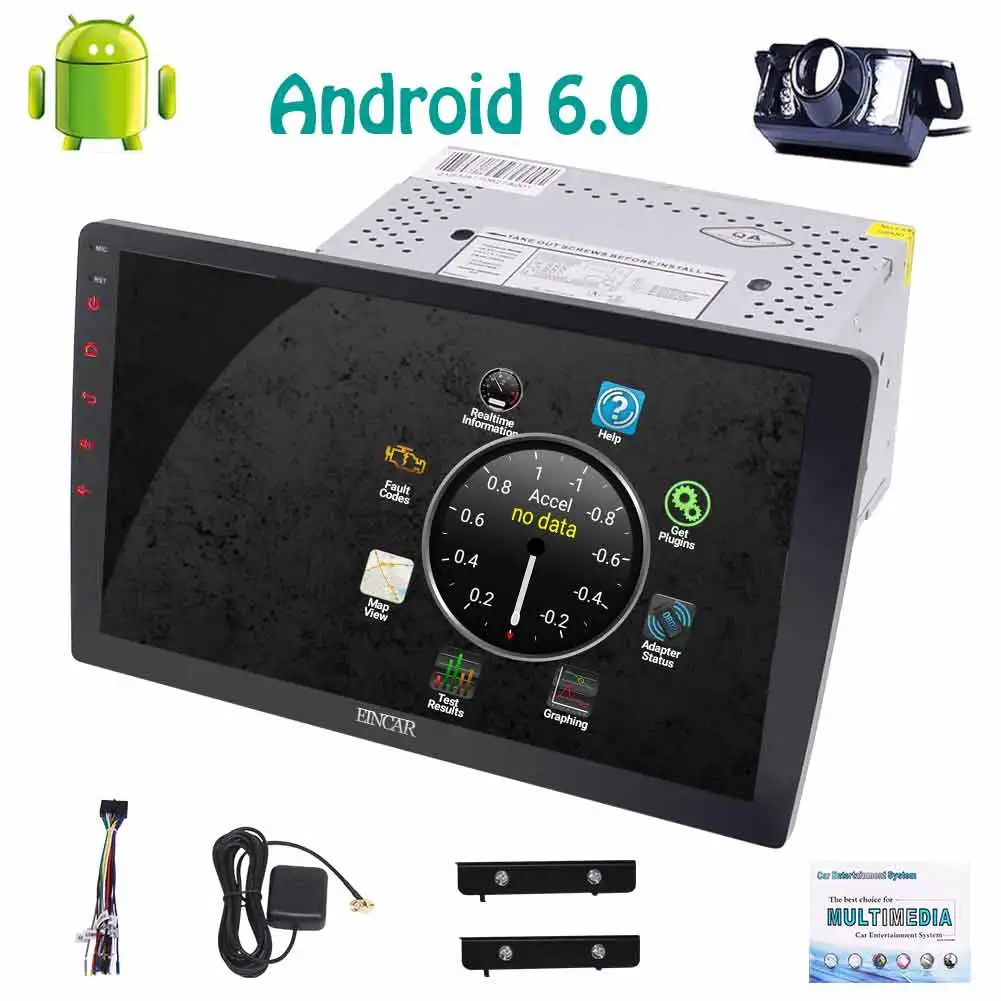 10.1&quot Universal Android 6.0 2GB Car Stereo 2 Din GPS Navigation TouchScreen 1080P video Radio Audio Mirrorlink Wifi HeadUnit |