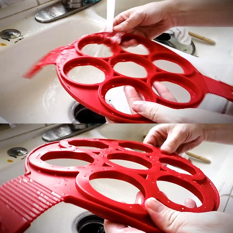 Nonstick Cooking Tool Egg Ring Maker Silicone Mold Pancake Cheese Cooker Pan Flip Kitchen Baking Accessories | Дом и сад