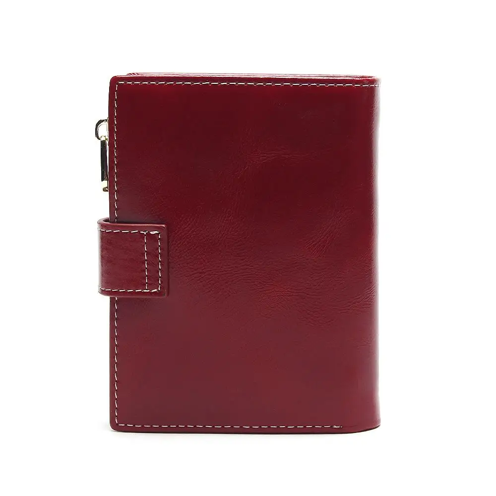 100% Genuine Leather Women Short Wallet Female Small Walet Fashion Lady Mini Zipper Money Bag Vallet Coin Purse Card Holder | Багаж и