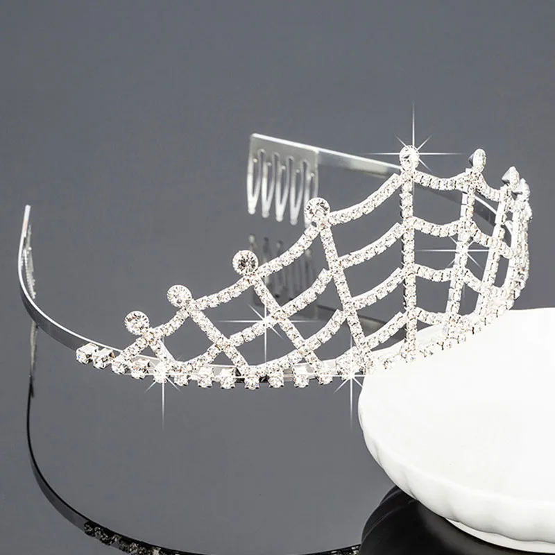 Роскошный свадебный Кристальные тиары и короны принцессы queen Pageant тиара для выпускного вечера Свадебный ободок аксессуары для волос