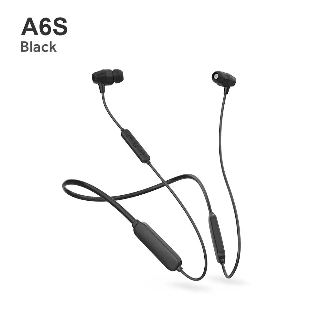 Doboss Bluetooth 5,0 беспроводные наушники магнитные шейные бесконтактные наушники стерео наушники HiFi гарнитура геймер для телефона - Цвет: Черный