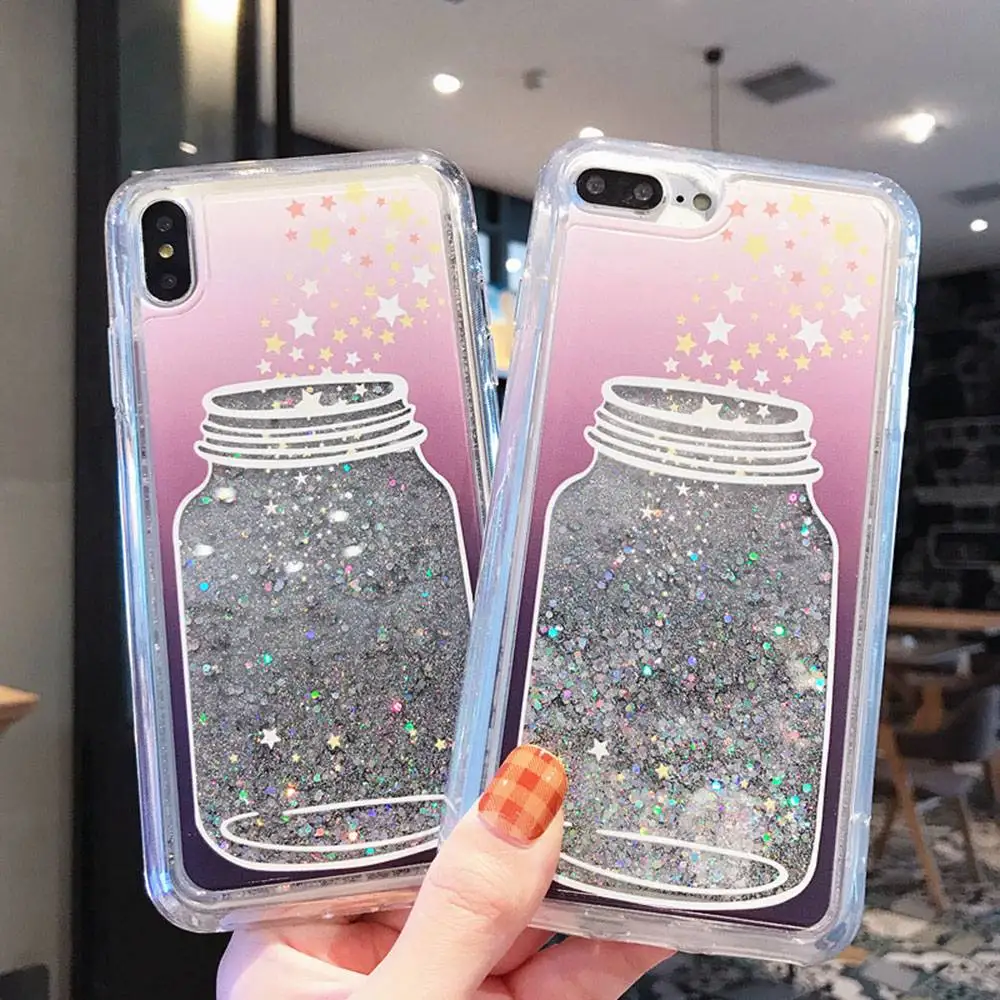 Мягкий чехол KISSCASE с зыбучим песком для Samsung Galaxy S8 S9 S10 Plus A50 A7 2018 чехлы телефонов