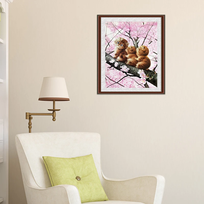 Набор для алмазной живописи сделай сам детская игрушка кошка водный проход с