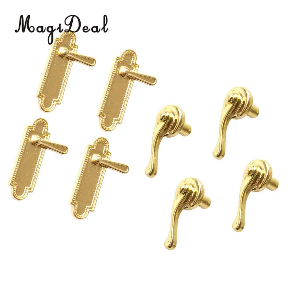 MagiDeal 8 ⑤ упак. кукольный домик миниатюрные замки в ручках из сплава 1/12 куклы для