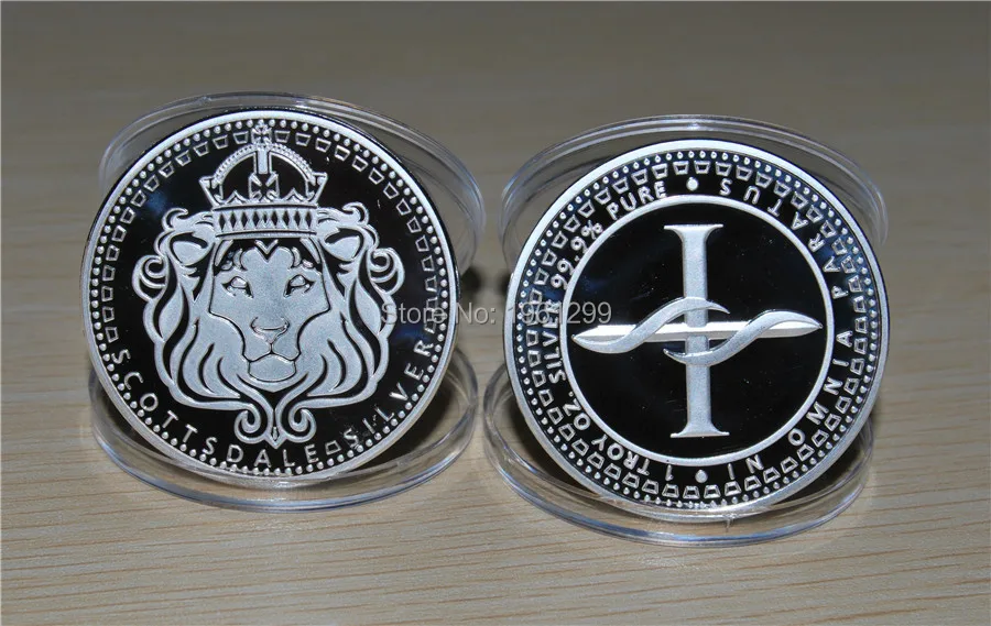 

Promotions Free shipping 10Pcs/Lot Scottsdale Silver Rounds Without Copy,999 Fine Silver Plated Coin