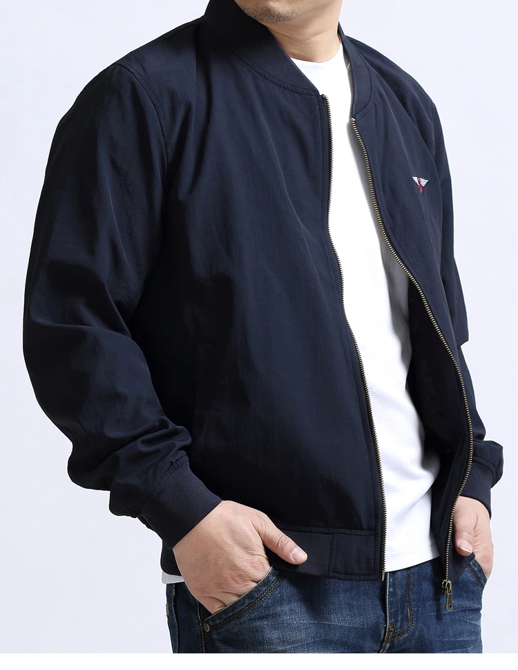 Весенние мужские куртки размера плюс 10XL 9XL 8XL 6XL, однотонные модные пальто, мужская повседневная приталенная куртка с воротником-стойкой, мужское тонкое пальто