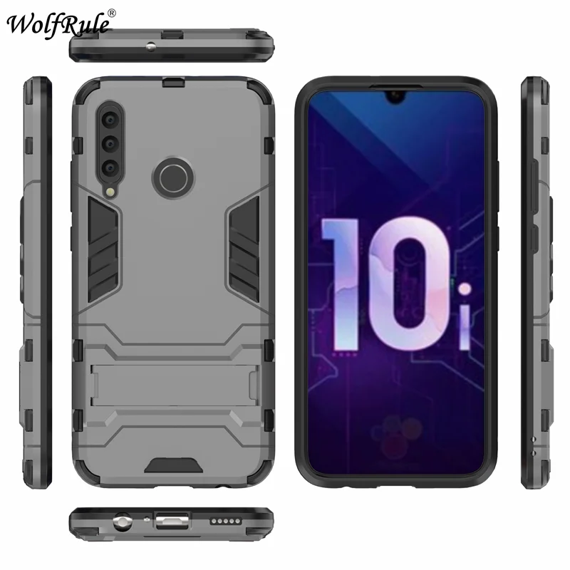 Gray Чехол для huawei Honor 10i, чехол 6,21 дюйма, противоударный резиновый силиконовый защитный жесткий чехол для huawei Honor 10i, чехол для Honor 10i HRY-LX1T - Цвет: Gray