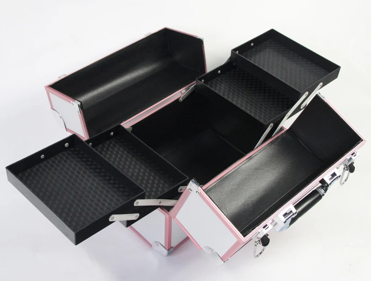 

Hot Sale Pink Cosmetic Organizer,Jewelry Boxes and Packaging,Portable Makeup Storage Box Suitcase,Organizer for Cosmetics