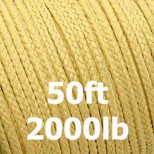 Желтая плетеная леска для рыбалки 100-2000lb кевларовый рыболовный помощник шнур кайт струна Открытый альпинизмом Кемпинг веревка - Цвет: 50ft 2000lb