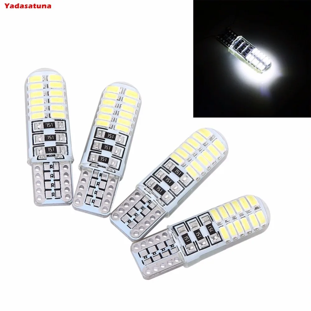 4X6000K белый T10 3014 24SMD светодиодный световой индикатор автомобиля 280LM угловой
