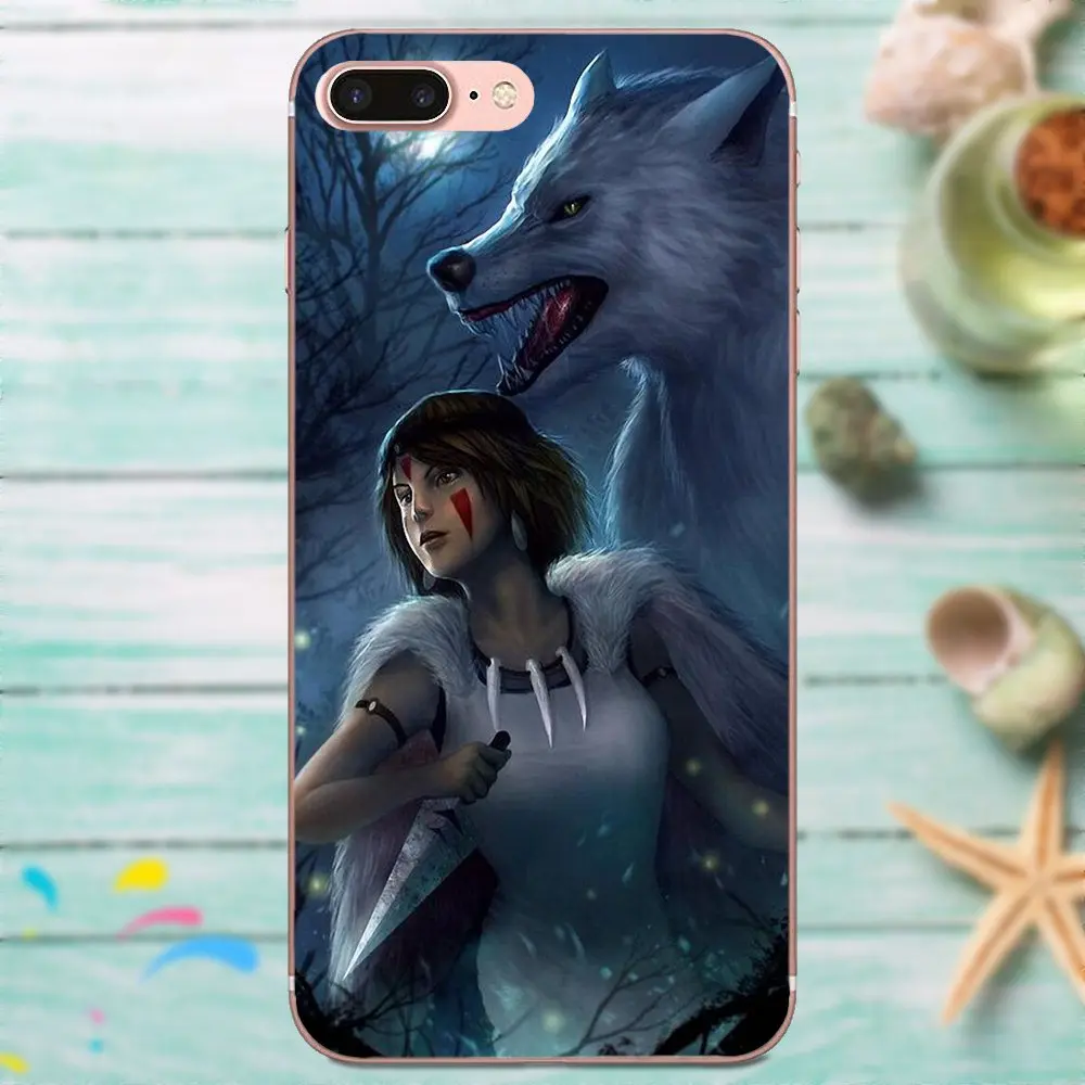 Мягкий чехол для телефона принцессы Mononoke Fan Art Apple iPhone 4 4S 5 5C 5S SE 6 6S 7 8 Plus X XS Max XR Custom