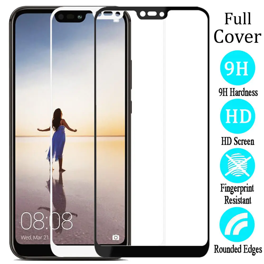 Высококачественное Закаленное стекло для Huawei P20 Lite Honor 9 полноэкранное Защитное Pro