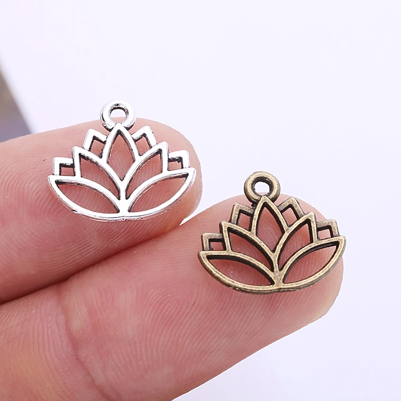 Винтажный металлический маленький Лотос 3 цвета аксессуары Классический Модный