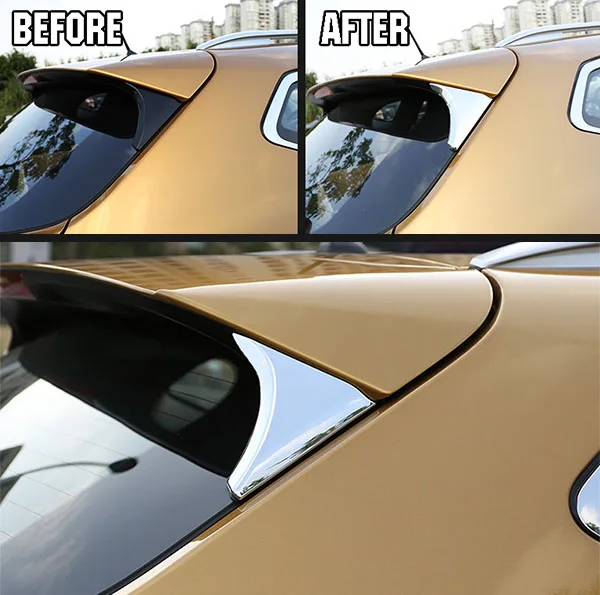 Автомобильный хромированный спойлер из АБС-пластика 2 шт. задняя дверь Обложка