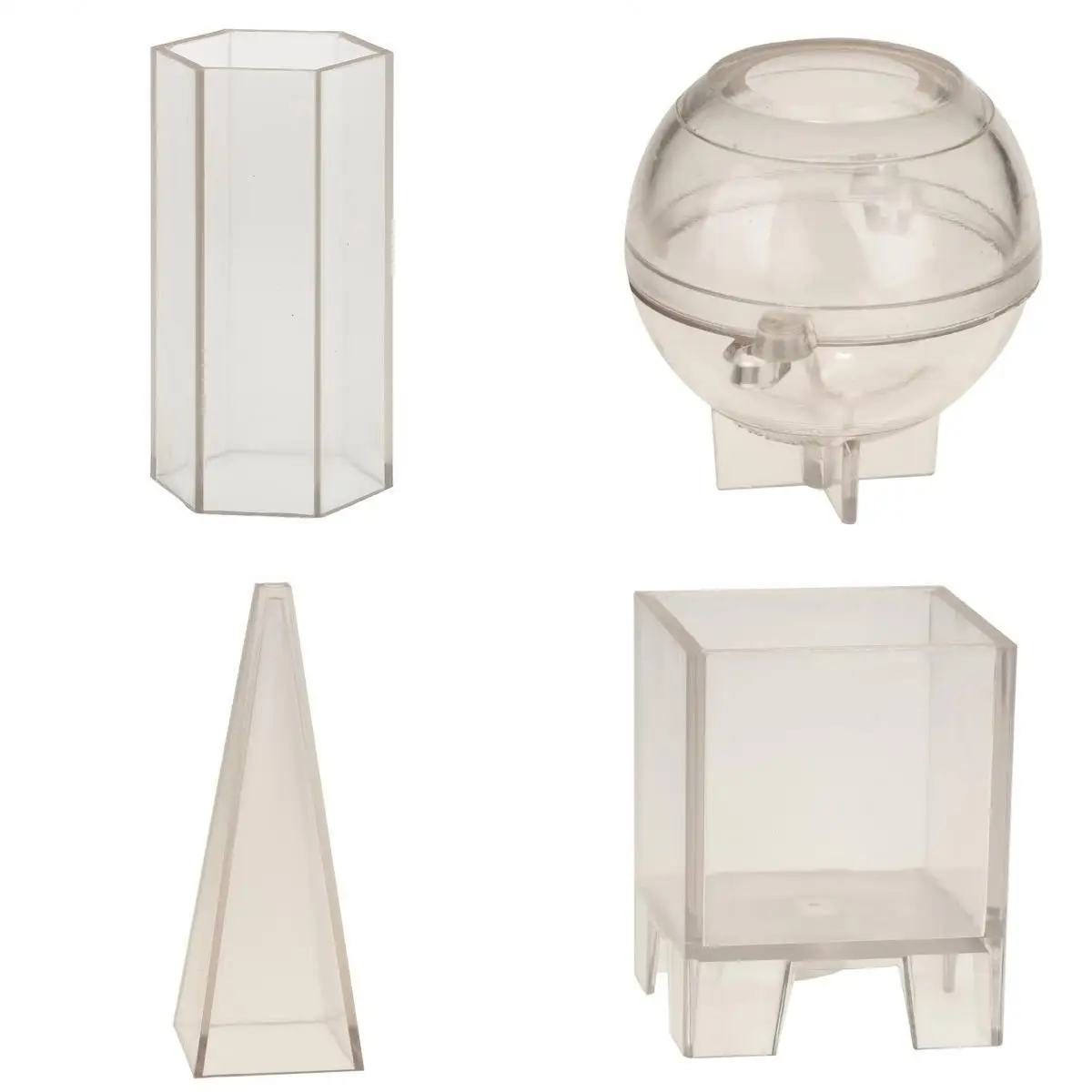 Пластик пресс форм 4 Пирамида шара с шестигранной головкой кубическая форма для