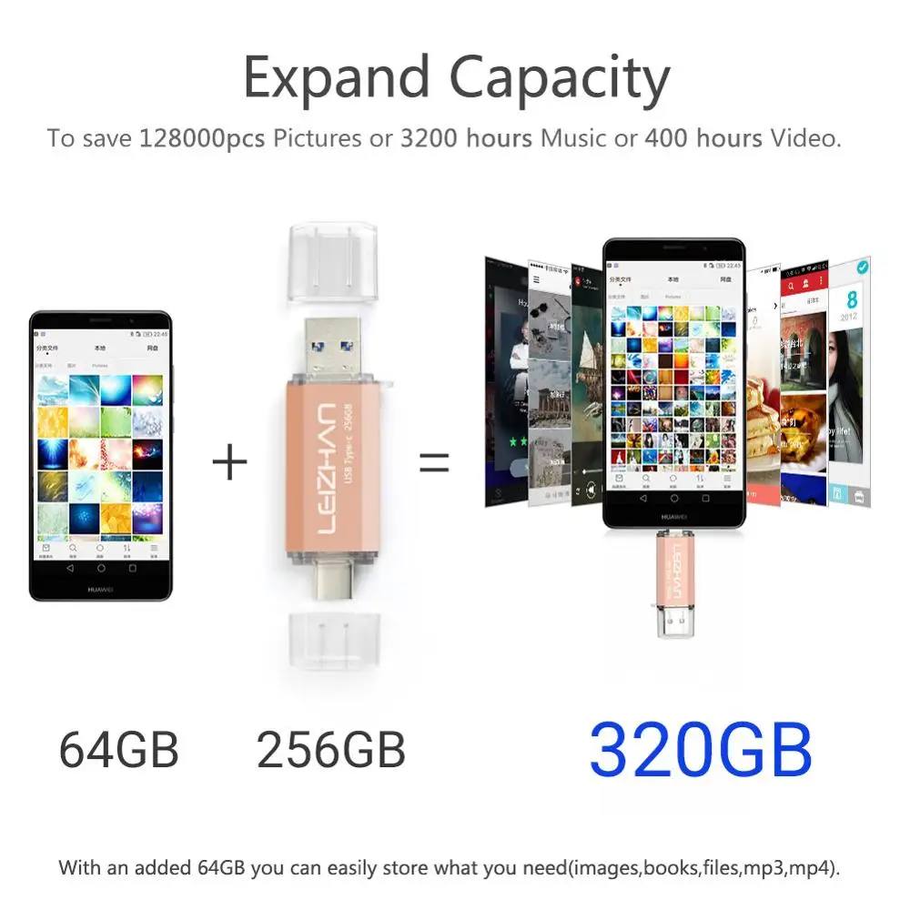 USB 3 0 Type c флеш накопитель фото селфи палка для Samsung Galaxy S10 S9 S8 Тип C 128 ГБ 256 флэш