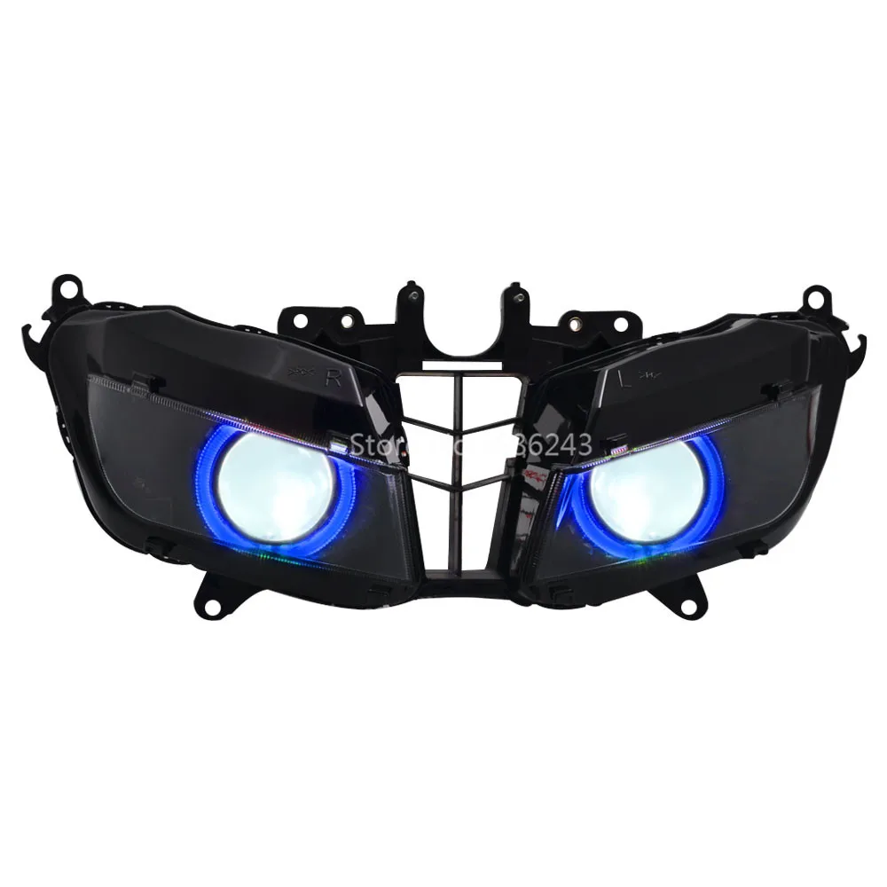 

Motorcycle headlamp HID with Blue Angel Eye Fully Assembled Headlight Kit Fits For Honda CBR600RR 2013-2018 2014 2015 2016 2017
