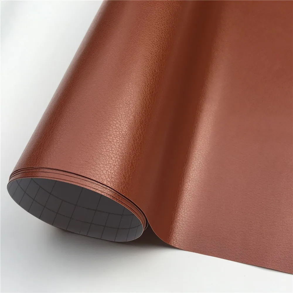 

Brown Leather Pattern Vinyl Wrap Film DIY Car Interior Decoration Sticker Film Car PVC Sticker Console Phone Skin Leather Film