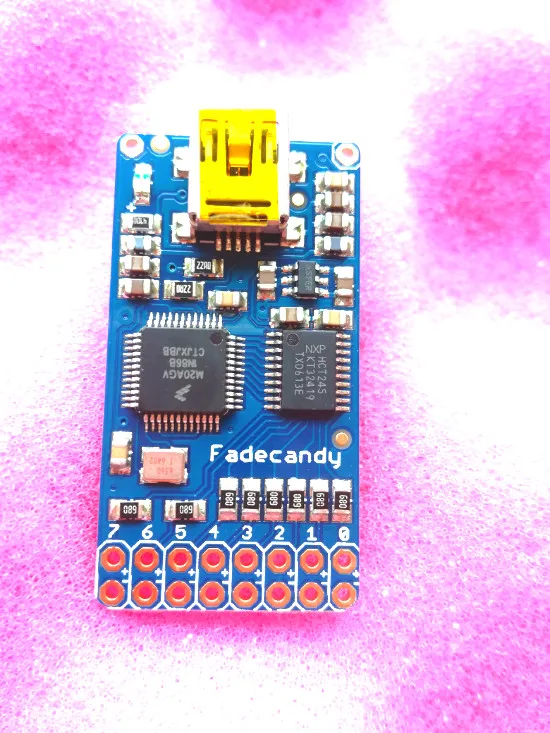 Теперь 1689 FadeCandy Dithering драйвер с USB управлением для макетной платы модуля NeoPixels