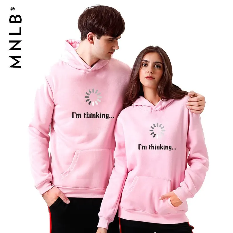QJM I'm Thinking мужские толстовки с капюшоном длинным рукавом s хип хоп Хлопок Смесь