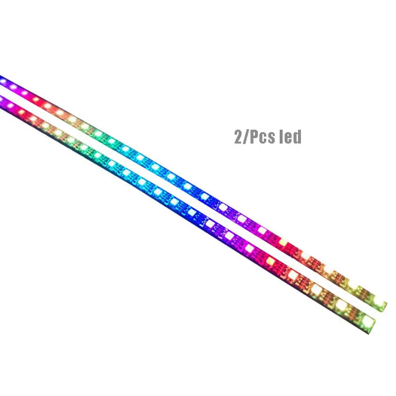 Горячий RGB Аврора охлаждающий вентилятор 120 мм 6Pin контроллер Светодиодная лента кольцо для компьютера кулер воды великолепный цвет регулируемый вентилятор радиатора - Цвет лезвия: 2LED