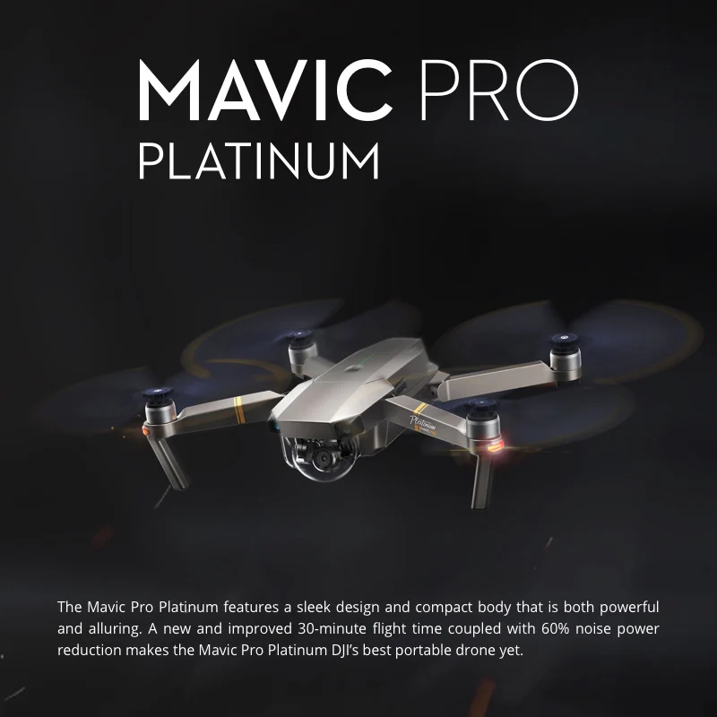 DJI Mavic Pro Platinum камера Дрон 30 минут время полета 1080P с 4K видео RC Вертолет FPV