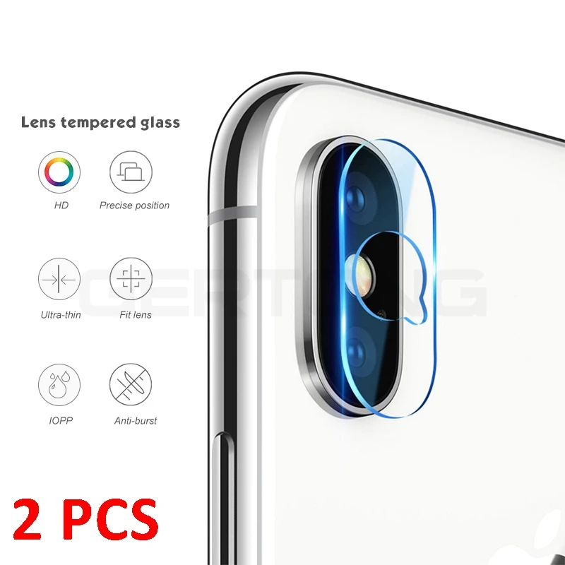 Прозрачная защитная пленка для объектива камеры 2 шт./лот iPhone X Xs Max Xr 7 8Plus