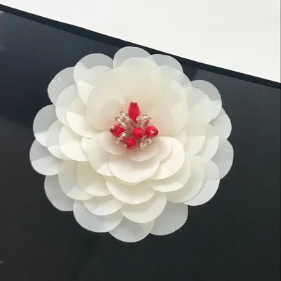No.1 19 цветов большой прошитый вручную Бисер Блестки патч, 3D Блестки цветок патч Обувь Аппликация DIY аксессуары украшения - Цвет: No.1