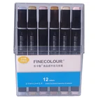 Finecolour EF102 цветные скетч-маркеры, Двойные мягкие кисти, профессиональные художественные маркеры для рисования