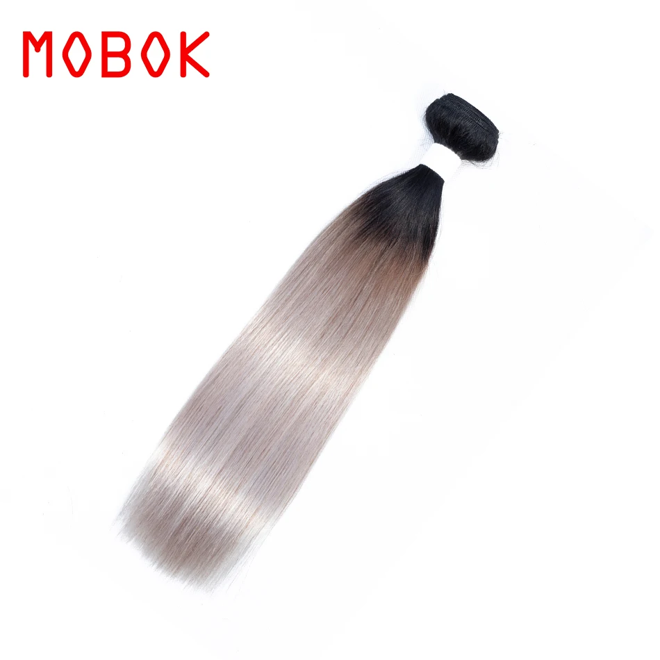 Mobot перуанские прямые человеческие волосы от крутой серебряный цвет 3 пряди с