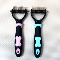pet combs double opening knife and combing for dog and cat